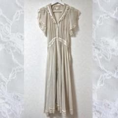GUNNE SAX　ロングワンピース　ガウン　アイボリー　シフォン　ヴィンテージのサムネイル