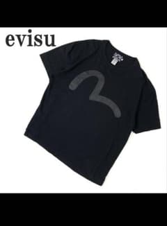 Evisu エヴィス 半袖Tシャツ ブラック コットン100％ 42 C5801 - メルカリ