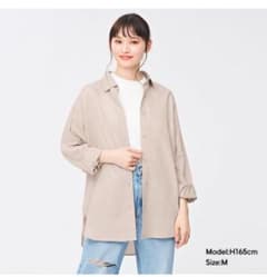 GU リネンブレンドオーバーサイズシャツのサムネイル