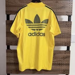 adidas ヴィンテージ ゲームTシャツ イエロー デサント 90s - メルカリ