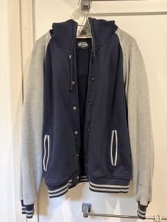 BEAMS フード付きジャンパー L ネイビー/グレーのサムネイル