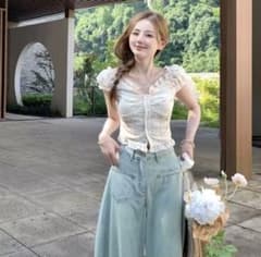 花柄 フリル 半袖 ブラウス　アリエク sheinのサムネイル