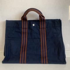 HERMES  エルメス フールトゥ　トート　紺のサムネイル