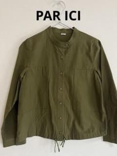 PAR ICI アイボリー バンドカラーシャツ TAKA-Q TechLinen バンドカラー 7分袖シャツ （アイボリー） メンズ