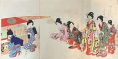 木版画 楊洲周延【徳川時代 貴婦人の図】浮世絵 大奥 美人画 籠 - メルカリ