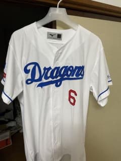 中日ドラゴンズ 中田翔 刺繍 ユニフォーム 6番　ビジターユニフォーム Lサイズ 中日ドラゴンズ 刺繍ユニフォーム 中田翔 サイズL - メルカリ