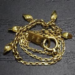 18金 K18 ゴールド 750 ジュエリーマキ デザイン ブレスレット18cm