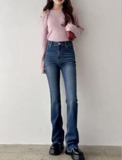 ストレッチフレアデニムパンツ[cu532]のサムネイル
