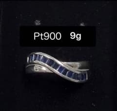 【刻印あり】Pt900 9g 1.29ct 宝石 プラチナ リング 指輪のサムネイル
