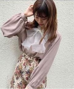オーガンジーボータイブラウス (モカ) apres jourのサムネイル