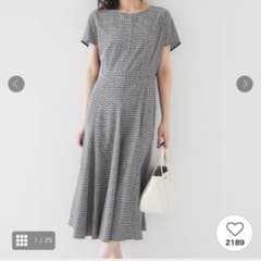 完売品✨️ UNTITLED きれいめ/洗える/夏ワンピジオメトリック柄ワンピース UNTITLED 【きれいめ/洗える/夏ワンピ】ジオメトリック柄ワンピース