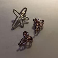 ヘアクリップ 3点セット 星とリボンのサムネイル