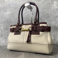 Coach totebag tassel leather stitch y2k - メルカリ