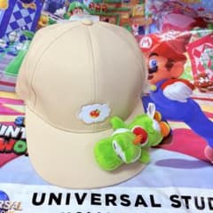 ユニバ USJ マリオ 帽子 キャップ ヨッシーマグネットマスコット付き