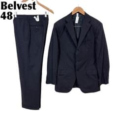 美品】Belvest super150 スーツセットアップ 48/46 濃紺 - メルカリ