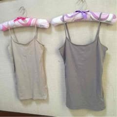FOREVER21 キャミ 2枚set グレー ライトブラウンのサムネイル