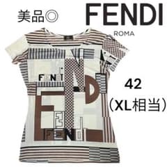 美品 FENDI 半袖 カットソー Tシャツ トップス ズッカXL イタリア製