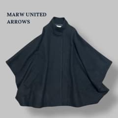 MARWUNITED ARROWS ポンチョコート ポンチョ ブラック - メルカリ