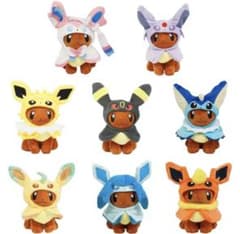 ポケモンぬいぐるみ ポンチョを着たイーブイ 8体セットフルコンプ海外