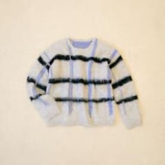 PAMM 透明な空気のチェックニット オフホワイト