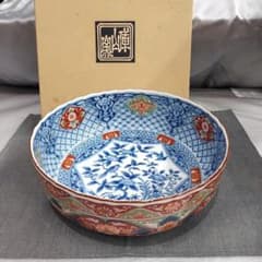 庫山窯 大鉢 色絵 染錦花鳥 陶器 菓子鉢 - メルカリ