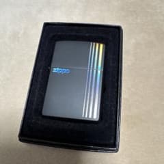 Zippo ライター 本体 ストライプデザイン 黒【未使用品】のサムネイル