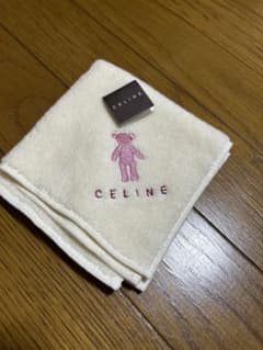 CELINE セリーヌ タオルハンカチ ベア刺繍のサムネイル