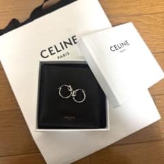 格安‼️CELINE シルバー フープピアス 専用ケース付き - メルカリ