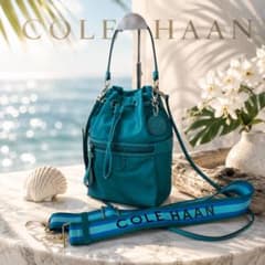 COLE HAAN ナイロン ドローストリング 2WAY ショルダーバッグ ロゴ COLE HAAN ナイロン ドローストリング 2WAY ショルダーバッグ ロゴ