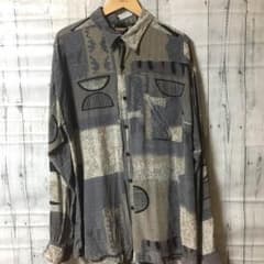 柄シャツ ヨーロッパ古着 和風 菅田将暉のサムネイル