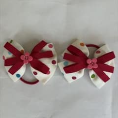 Gymboree カラフルドット リボンヘアゴム 2個セット