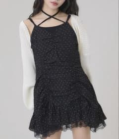 apres jour mignon ドロストレースキャミワンピードットのサムネイル