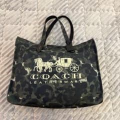 未使用✨COACH トートバッグ ホース 馬車 迷彩 キャンバス グリーン 緑 