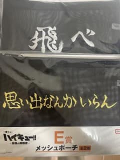 ハイキュー 一番くじ 最強の挑戦者 Ｅ賞 メッシュポーチ 2種