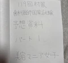 追加販売！残り2冊！119回対策 歯科医師国家試験 予想資料 パート1&2