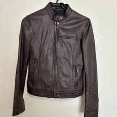 SUGAR RIDEZ ダークブラウン レザージャケット Mサイズ - メルカリ