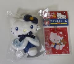 ハローキティ ぬいぐるみ アクリルチャーム 2点セットのサムネイル