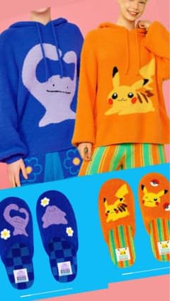 Wiggle Wiggle ピカチュウとメタモンのパジャマとルームシューズ