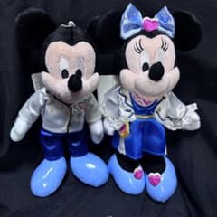 ミッキー&ミニー ぬいぐるみバッジセット『TDSプラザエントランス