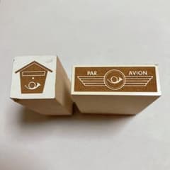 木製スタンプ 2点セット ポスト PAR AVIONのサムネイル