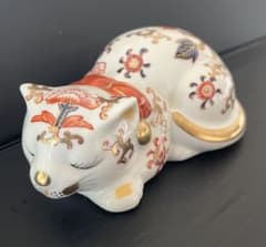 伊万里焼の眠り猫 陶器 置物 美品 レトロ - メルカリ