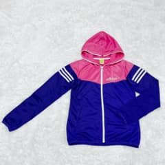 adidas ジャージ パープル×ピンク ストライプ 3本線 S【A0030】 - メルカリ