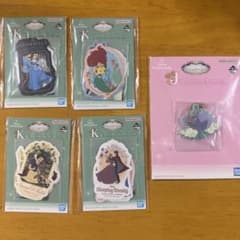 一番くじ ディズニー プリンセス ステッカー 4種とラバー キーホルダー1種のサムネイル