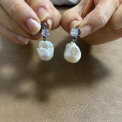 バロックパール ピアス 両耳用のサムネイル