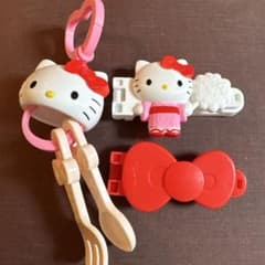 ハローキティ クリップ　スプーン&フォーク　ハッピーセット　３点まとめて