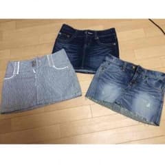 3点セットで750円！デニムミニスカートのサムネイル