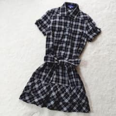 BURBERRY BLUE LABEL フリル ノバチェック ワンピース 38 - メルカリ