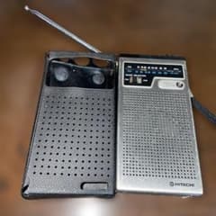 日立 FM/AM トランジスタラジオ KH-1200シルバー（カバー付き） - メルカリ