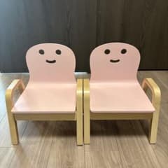 きこりの小イス2脚セット 木製　キッズ ベビー子供椅子のサムネイル