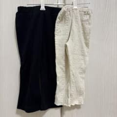 キッズ パンツ 2点セット ブラック アイボリーのサムネイル